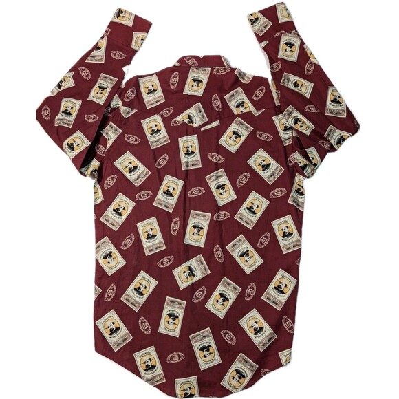 NEW Jack Daniels No. 7 Black Pearl Snap Shirt MEDIUM All Over Print Western NWT - Picture 3 of 11